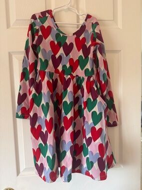 Hanna Anderson Heart Print Jersey Dress